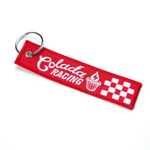 Load image into Gallery viewer, Cafecito Before Launch, Colada Racing, Double-Sided Embroidered Keychain