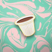 Load image into Gallery viewer, Gold Cafecito Enamel Pin