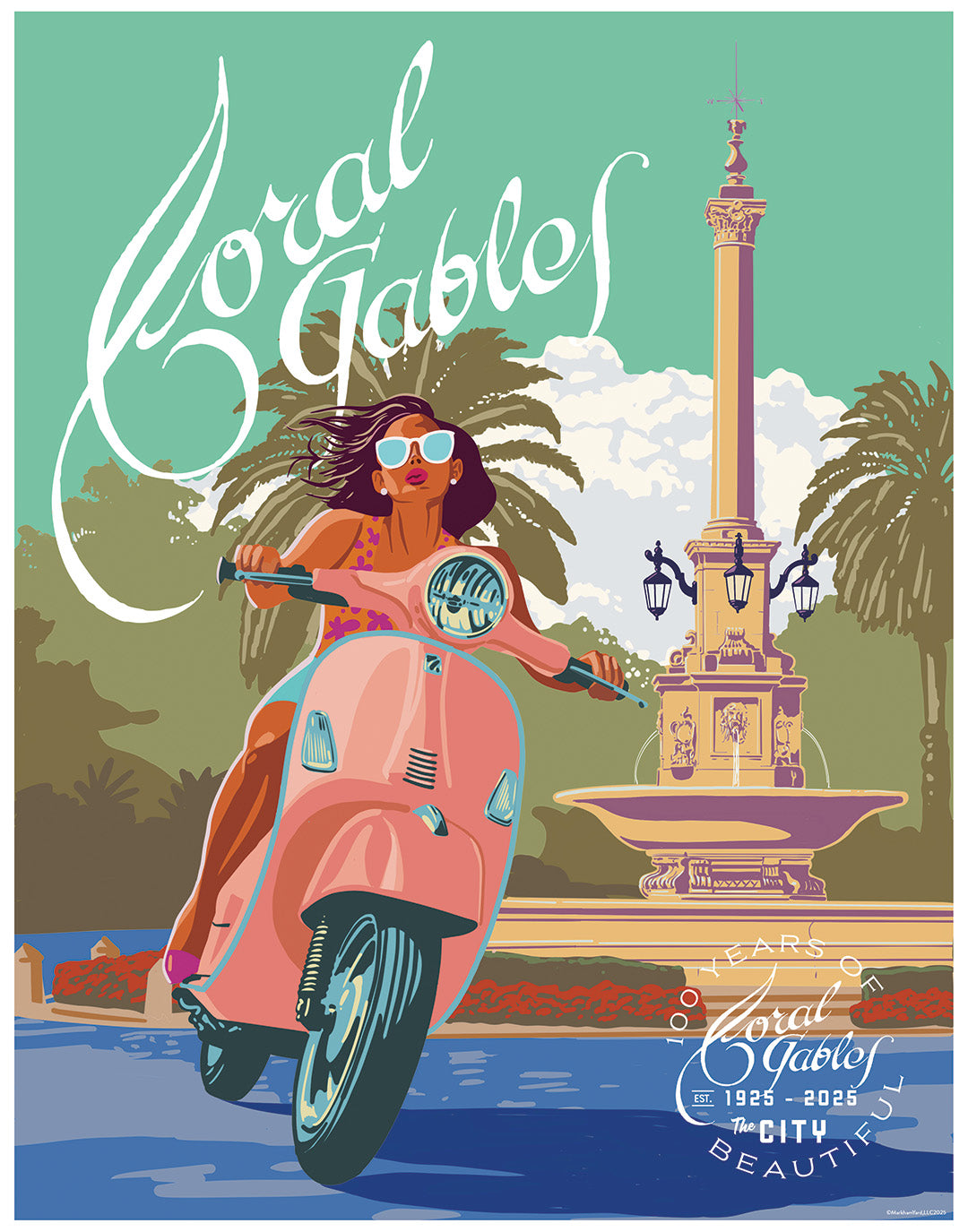 Coral Gables De Soto Fountain Print