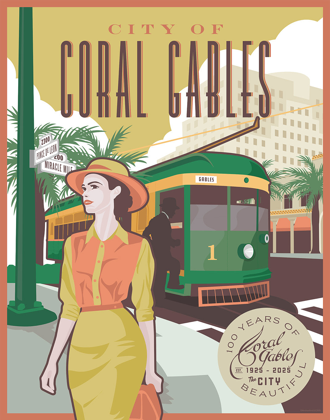 Coral Gables Trolley Print