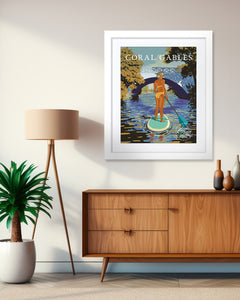 Coral Gables Paddleboard Print
