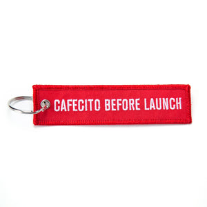 Cafecito Before Launch, Colada Racing, Double-Sided Embroidered Keychain