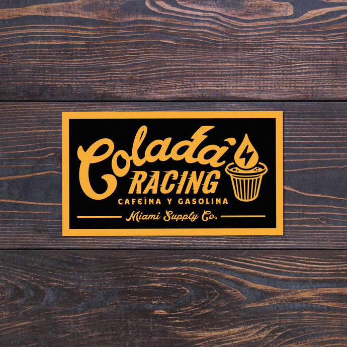 Colada Racing, black, sticker 3-pack