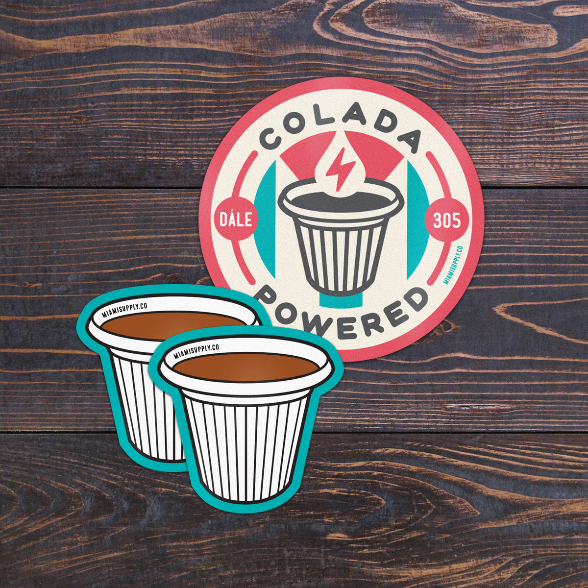 The Cuban coffee mixed cafecito sticker 3-pack. – Miami Supply Co.