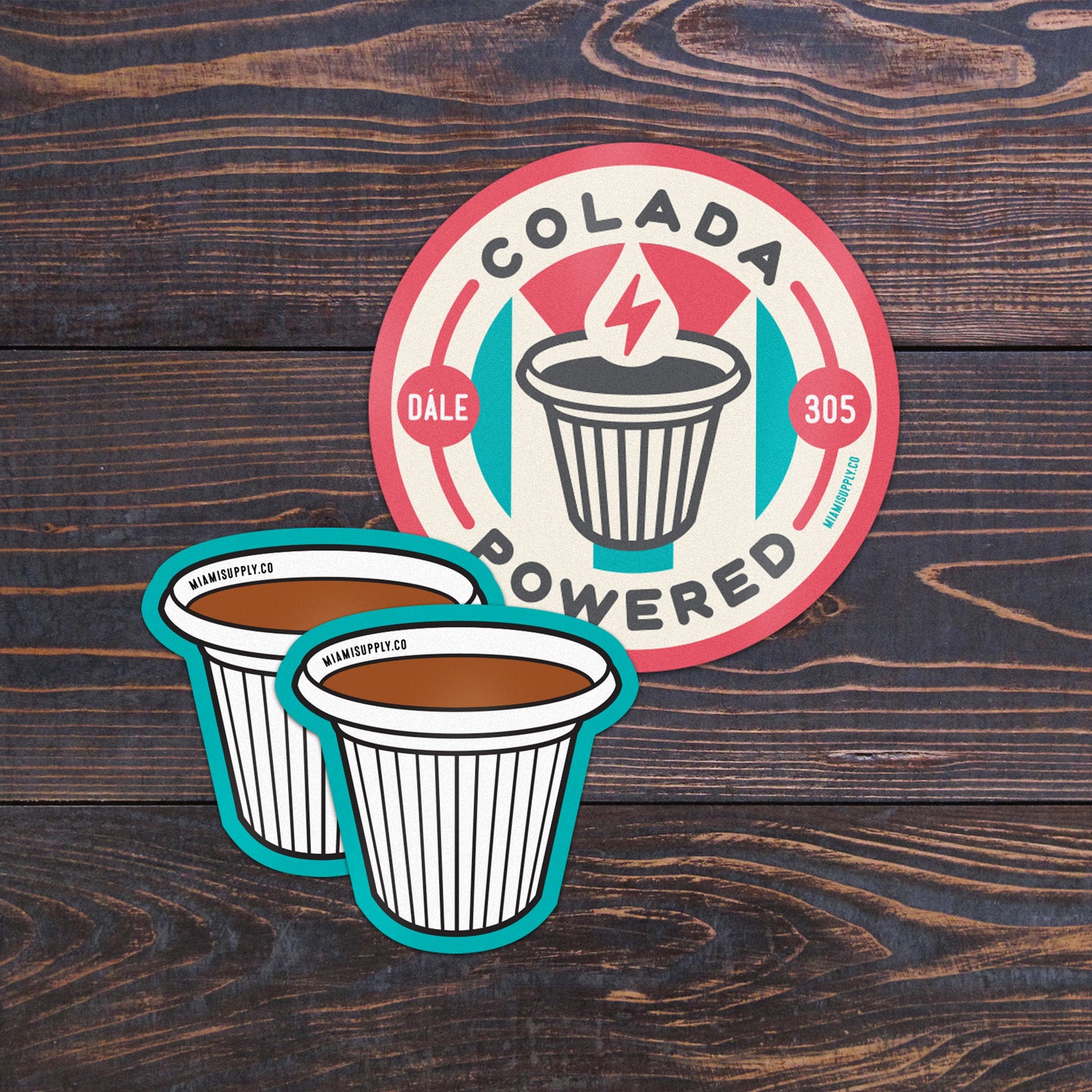 The Cuban coffee mixed cafecito sticker 3-pack.