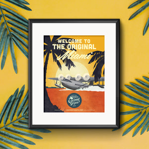 Coconut Grove, Seaplane, giclée art print 11"x14"